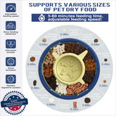 KADTC Dog Spinning Puzzle Feeder Food Slow Bowl for All Dog Breeds Adjustable Feeding Time from 5 to 60 min Capacity 17.64 Ounce Puppy Treat Dispenser Toy Kibble Dispensing Toys Healthy Eating
